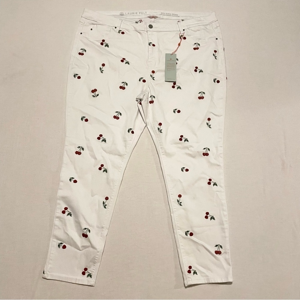 Laurie Felt Silky Ankle Skinny Jeans Womens Size 2X